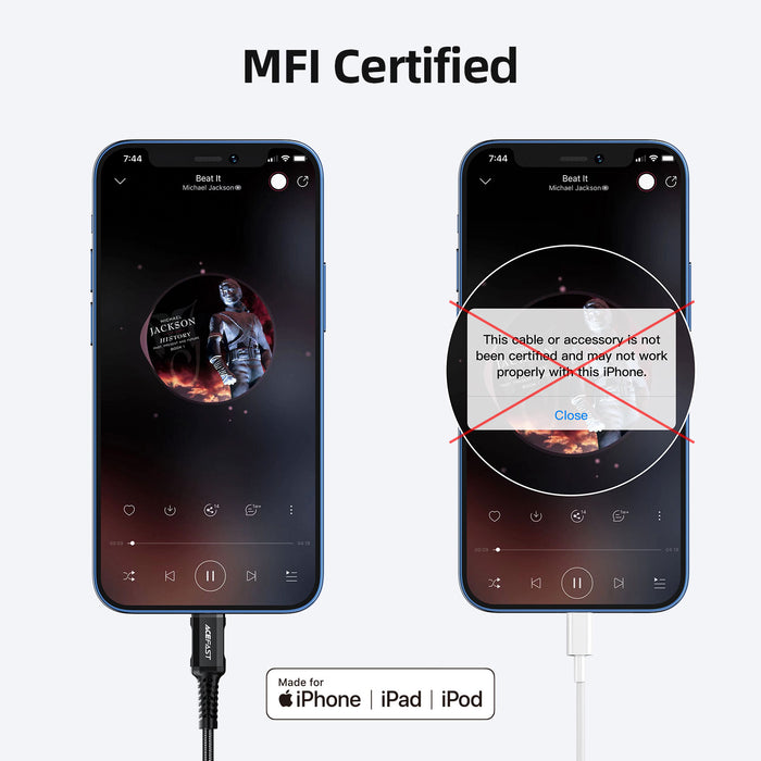 Apple MFI Certified Super Durable Lightning to 3.5mm Headphone Jack Adapter