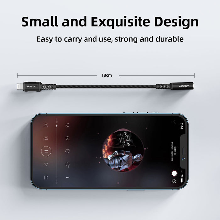 Apple MFI Certified Super Durable Lightning to 3.5mm Headphone Jack Adapter