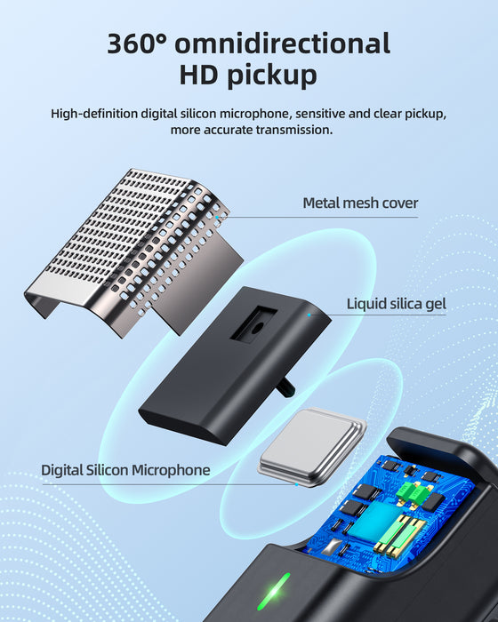 Wireless Microphone Kit for Type-C - 2.4 GHz Plug and Play