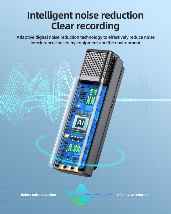 Wireless Microphone Kit for Type-C - 2.4 GHz Plug and Play