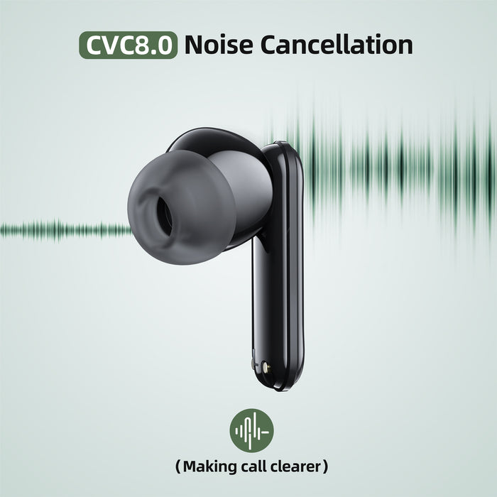 ENC Noise Canceling TWS Earbuds with Crystal Clear Case