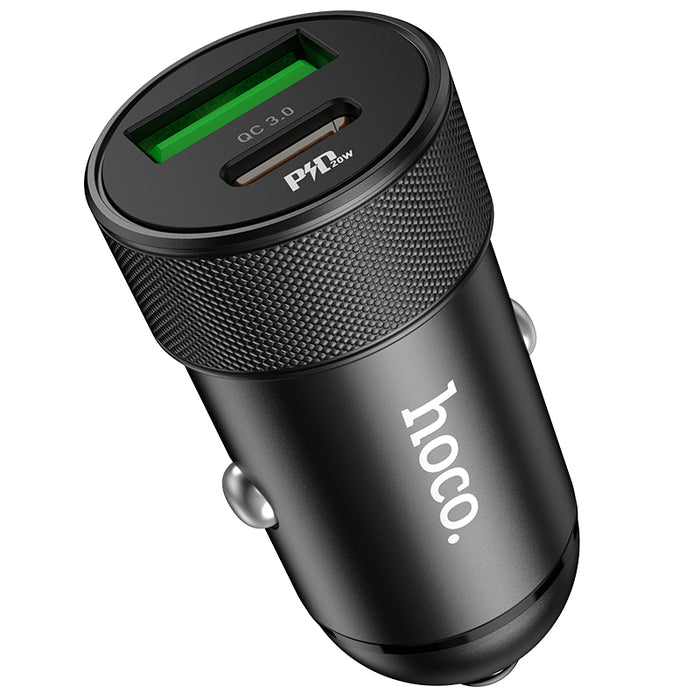 20W USB-C & USB-A Dual Super Fast Car Charger (PD 20W + QC 3.0)