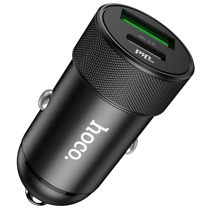 20W USB-C & USB-A Dual Super Fast Car Charger (PD 20W + QC 3.0)