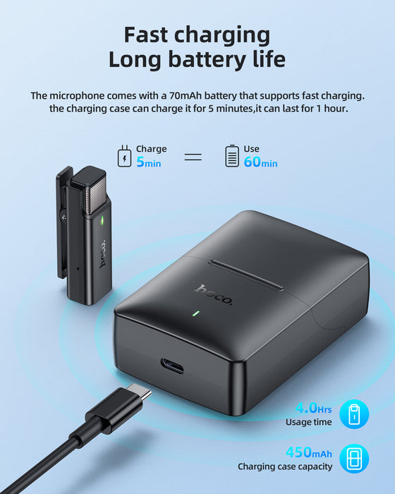 Wireless Microphone Kit for Type-C - 2.4 GHz Plug and Play