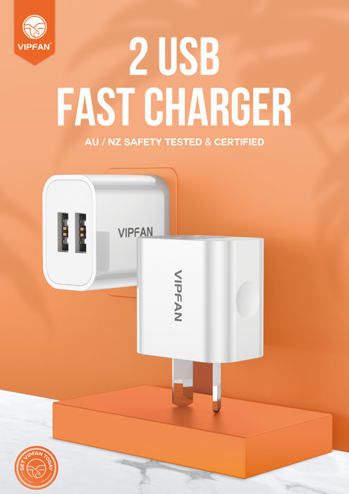 2.1A Dual USB Fast Charging Wall Charger