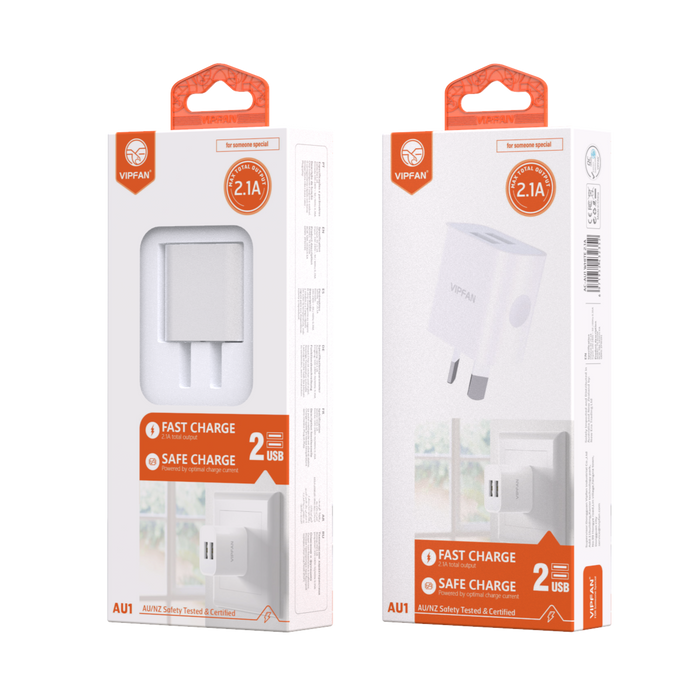 2.1A Dual USB Fast Charging Wall Charger