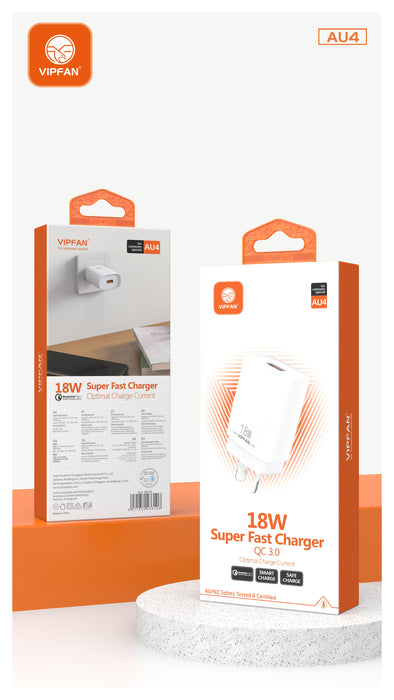 18W USB Fast Charging Wall Charger QC 3.0
