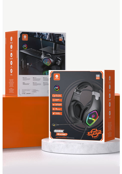 Gaming Headset with RGB Light / HD Sound & Mic