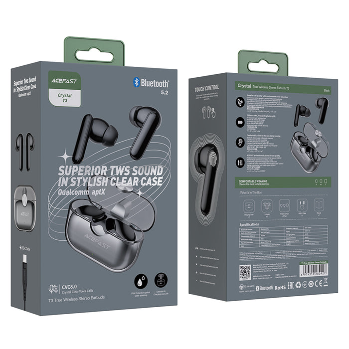 ENC Noise Canceling TWS Earbuds with Crystal Clear Case