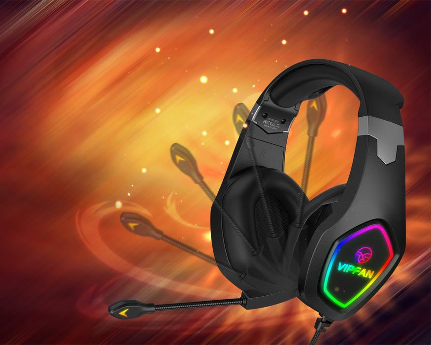 Gaming Headset with RGB Light / HD Sound & Mic